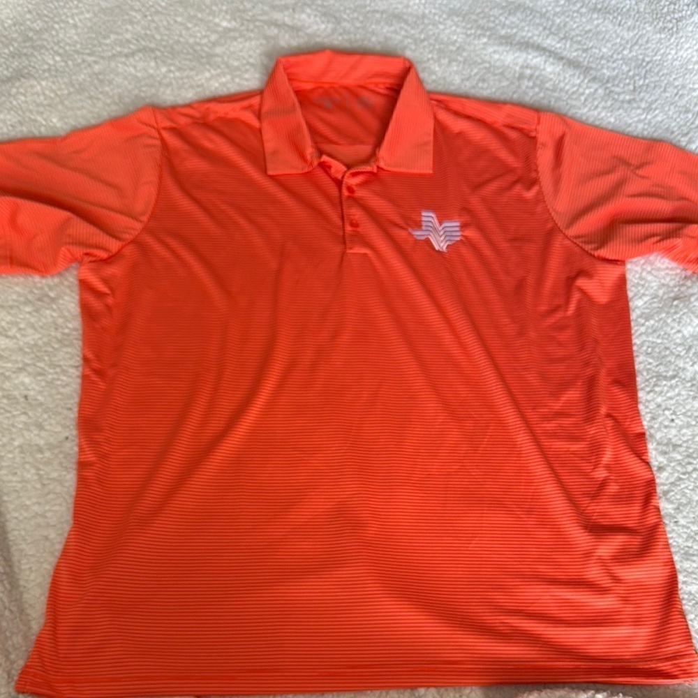 Antigua Orange Polo Shirt Lightweight Performance